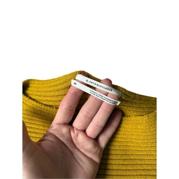 Anthropologie Citron Ribbed Pullover Sweater size XXS - Picture 6 of 11